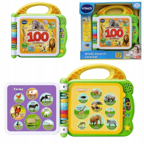 Wielki słownik zwierząt edukacyjny polsko - angielski książka Vtech 61457 Wielki słownik zwierząt edukacyjny polsko - angielski książka Vtech 61457
