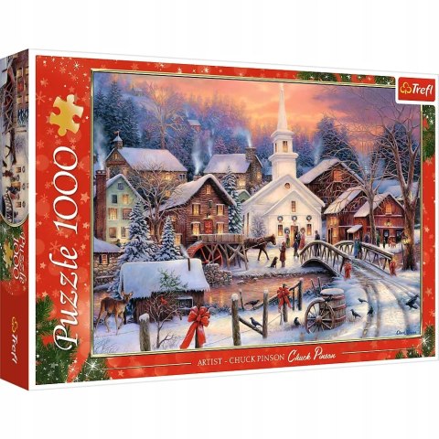 Puzzle świąteczne Białe Święta 1000 elementów Trefl Boże Narodzenie 10602 Puzzle świąteczne Białe Święta 1000 elementów Trefl Boże Narodzenie 10602