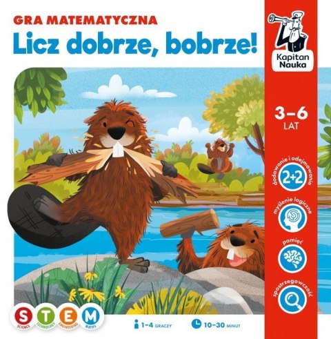 Gra edukacyjna "Licz dobrze bobrze!" dla dzieci 3-6 lat Matematyczno-logiczna rozrywka + Nauka liczenia Gra edukacyjna "Licz dobrze bobrze!" dla dzieci 3-6 lat Matematyczno-logiczna rozrywka + Nauka liczenia