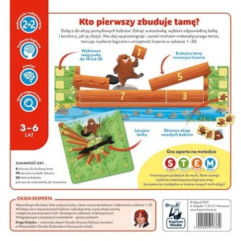 Gra edukacyjna "Licz dobrze bobrze!" dla dzieci 3-6 lat Matematyczno-logiczna rozrywka + Nauka liczenia Gra edukacyjna "Licz dobrze bobrze!" dla dzieci 3-6 lat Matematyczno-logiczna rozrywka + Nauka liczenia