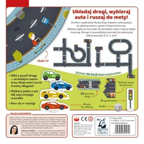Gra edukacyjna Puzzle "Droga" dla dzieci 3+ Układanie jezdni + Wyścigi samochodów Gra edukacyjna Puzzle "Droga" dla dzieci 3+ Układanie jezdni + Wyścigi samochodów