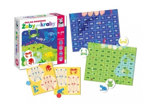 Gra edukacyjna "Żaby czy Kraby" dla dzieci 6+ Nauka mnożenia do 100 Gra edukacyjna "Żaby czy Kraby" dla dzieci 6+ Nauka mnożenia do 100