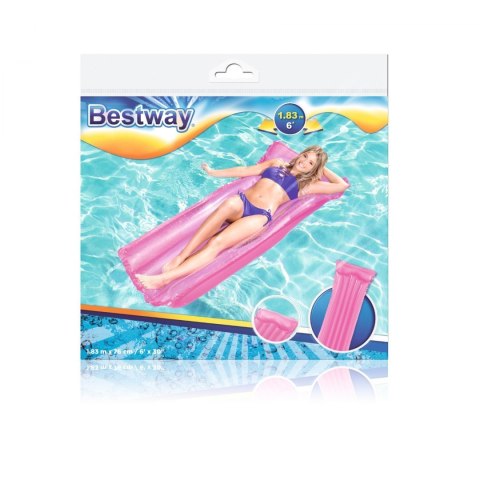 Materac Kolorowy Plażowy Przezroczysty 183 x 76cm BESTWAY Różowy Materac Kolorowy Plażowy Przezroczysty 183 x 76cm BESTWAY Różowy