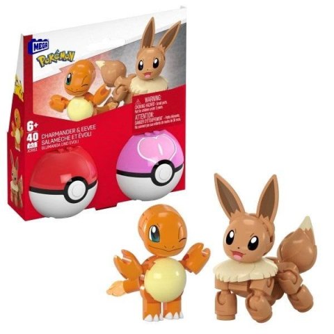 Mega Pokemon Charmander i Evee Poke Balle Mega Pokemon Charmander i Evee Poke Balle