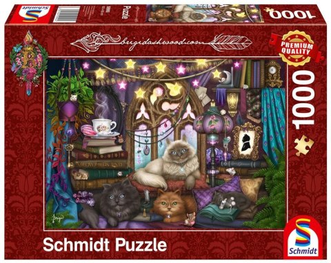 Puzzle 1000 Brigid Ashwood, Koty, herbata i książk Puzzle 1000 Brigid Ashwood, Koty, herbata i książk