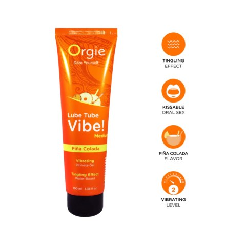 Orgie lubrykant jadalny Lube Tube Vibe! Medium Pina Colada 100ml Orgie lubrykant jadalny Lube Tube Vibe! Medium Pina Colada 100ml