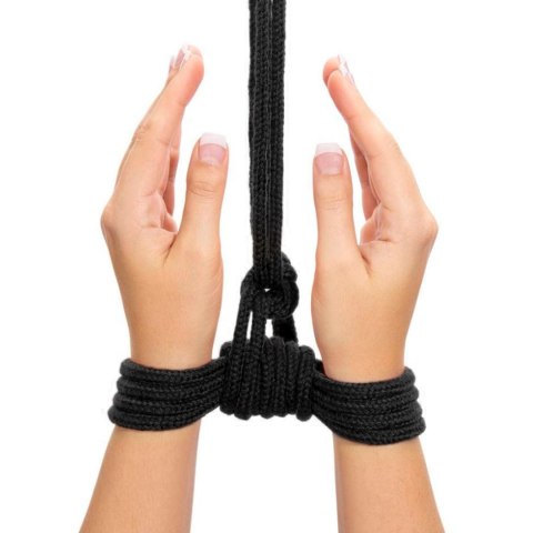 Czarna lina do podwiązywania rąk i nóg BDSM 10 m Czarna lina do podwiązywania rąk i nóg BDSM 10 m