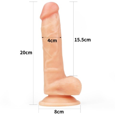 Giętki żyły penis gruby z przyssawką dildo 20 cm Giętki żyły penis gruby z przyssawką dildo 20 cm