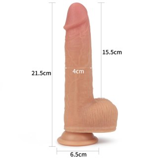 Realistyczne dildo z przyssawką obrotowe 21,5 cm