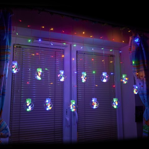 Lampki LED kurtyna kule 3m 108LED multikolor Lampki LED kurtyna kule 3m 108LED multikolor
