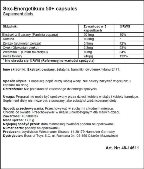 Tabletki dla mężczyzn 50+ zwiększają potencję sex Tabletki dla mężczyzn 50+ zwiększają potencję sex