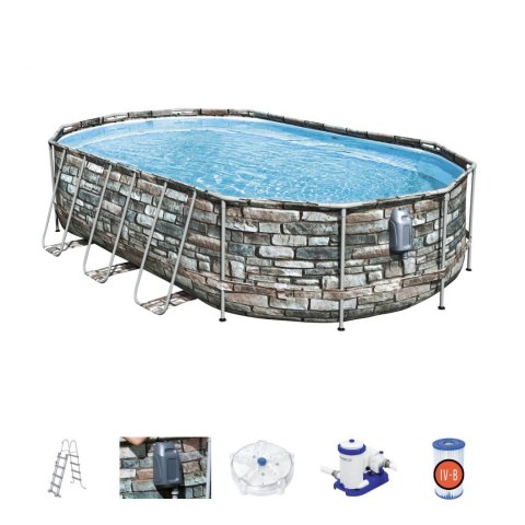 Basen Stelażowy 610 cm x 366 cm x 122 cm, Power Steel Swim Basen Stelażowy 610 cm x 366 cm x 122 cm, Power Steel Swim