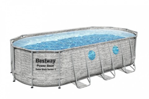 Basen stelażowy Power Steel Swim Vista z oknem 549x274x122 18x9FT BESTWAY 7w1 Basen stelażowy Power Steel Swim Vista z oknem 549x274x122 18x9FT BESTWAY 7w1