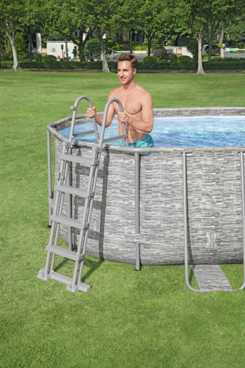 Basen stelażowy Power Steel Swim Vista z oknem 549x274x122 18x9FT BESTWAY 7w1 Basen stelażowy Power Steel Swim Vista z oknem 549x274x122 18x9FT BESTWAY 7w1