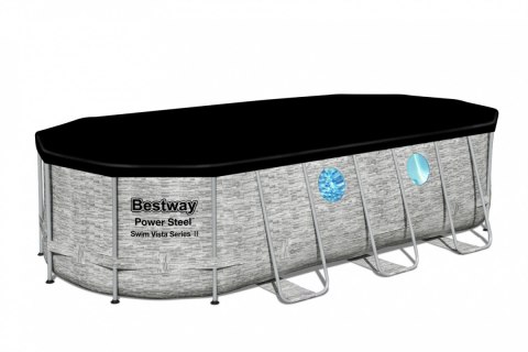 Basen stelażowy Power Steel Swim Vista z oknem 549x274x122 18x9FT BESTWAY 7w1 Basen stelażowy Power Steel Swim Vista z oknem 549x274x122 18x9FT BESTWAY 7w1