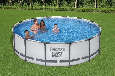 Basen stelażowy Steel Pro MAX 427x107 Szary 14FT BESTWAY 5w1 + Akcesoria Basen stelażowy Steel Pro MAX 427x107 Szary 14FT BESTWAY 5w1 + Akcesoria