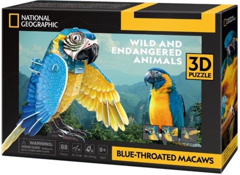 CUBIC FUN PUZZLE 3D NATIONAL GEOGRAPHIC ZAGROŻONE ZWIERZĘTA - ARA SZAFIROWA CUBIC FUN PUZZLE 3D NATIONAL GEOGRAPHIC ZAGROŻONE ZWIERZĘTA - ARA SZAFIROWA