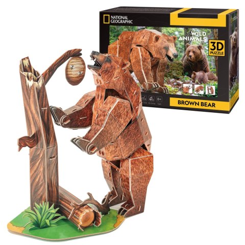 CUBIC FUN PUZZLE 3D NATIONAL GEOGRAPHIC ZAGROŻONE ZWIERZĘTA - NIEDŹWIEDŹ BRUNATNY CUBIC FUN PUZZLE 3D NATIONAL GEOGRAPHIC ZAGROŻONE ZWIERZĘTA - NIEDŹWIEDŹ BRUNATNY
