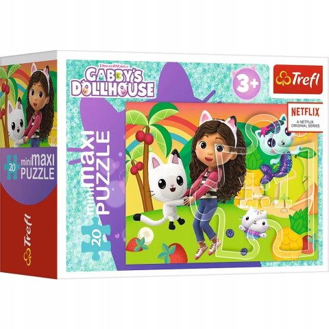 Puzzle 20 MiniMaxi Koci Domek Gabi 20 elementów 3+ Trefl 21158 Puzzle 20 MiniMaxi Koci Domek Gabi 20 elementów 3+ Trefl 21158
