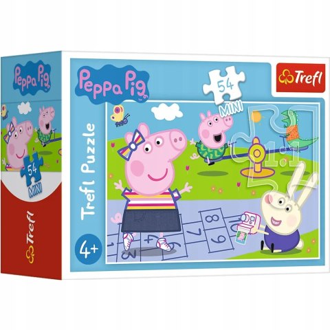 Puzzle 54 mini Świnka Peppa gra w klasy 54 elementy 4+ Trefl 19627 Puzzle 54 mini Świnka Peppa gra w klasy 54 elementy 4+ Trefl 19627
