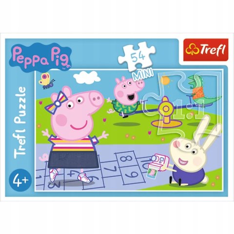 Puzzle 54 mini Świnka Peppa gra w klasy 54 elementy 4+ Trefl 19627 Puzzle 54 mini Świnka Peppa gra w klasy 54 elementy 4+ Trefl 19627