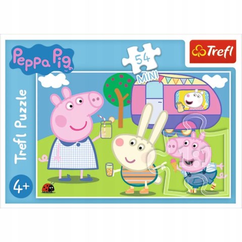 Puzzle 54 mini Świnka Peppa i Kamper 54 elementy 4+ Trefl 19628 Puzzle 54 mini Świnka Peppa i Kamper 54 elementy 4+ Trefl 19628