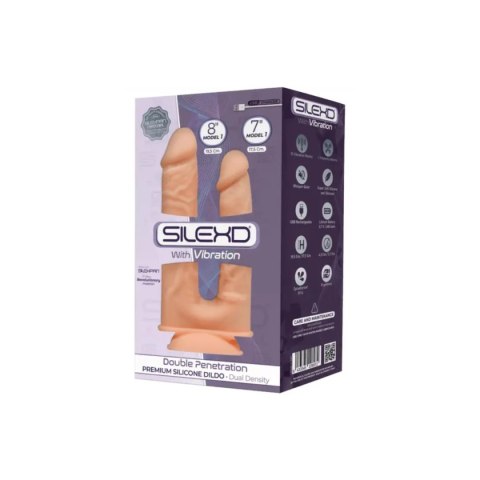 Silexd Podwójny Wibrator Double Penetration 18-20 cm Vibration + LRS Flesh Silexd Podwójny Wibrator Double Penetration 18-20 cm Vibration + LRS Flesh