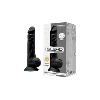 Silexd Silikonowe Dildo Model 1 24 cm Black