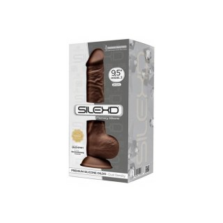 Silexd Silikonowe Dildo Model 1 24 cm Brown
