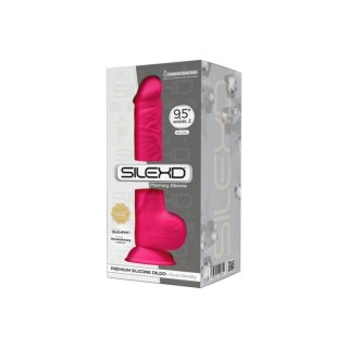 Silexd Silikonowe Dildo Model 1 24 cm Fucsia