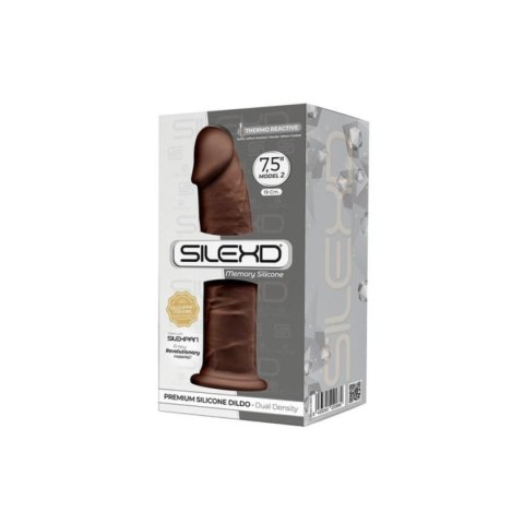 Silexd Silikonowe Dildo Model 2 19 cm Brown Silexd Silikonowe Dildo Model 2 19 cm Brown