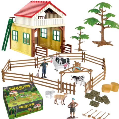 ZESTAW ROLNICZY FARMA MAŁY ROLNIK ZAGRODA STAJNIA ZWIERZĘTA + AKCESORIA ZESTAW ROLNICZY FARMA MAŁY ROLNIK ZAGRODA STAJNIA ZWIERZĘTA + AKCESORIA