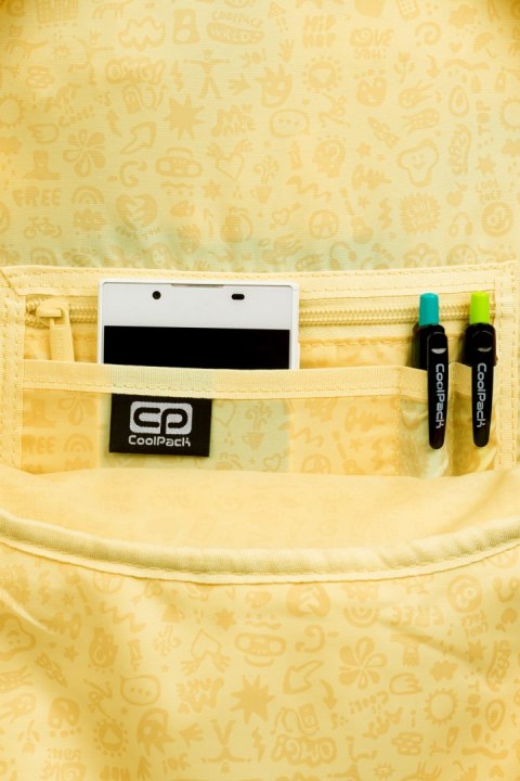 COOLPACK - PASTEL RIDER - PLECAK MŁODZIEŻOWY - PASTEL / POWDER YELLOW COOLPACK - PASTEL RIDER - PLECAK MŁODZIEŻOWY - PASTEL / POWDER YELLOW
