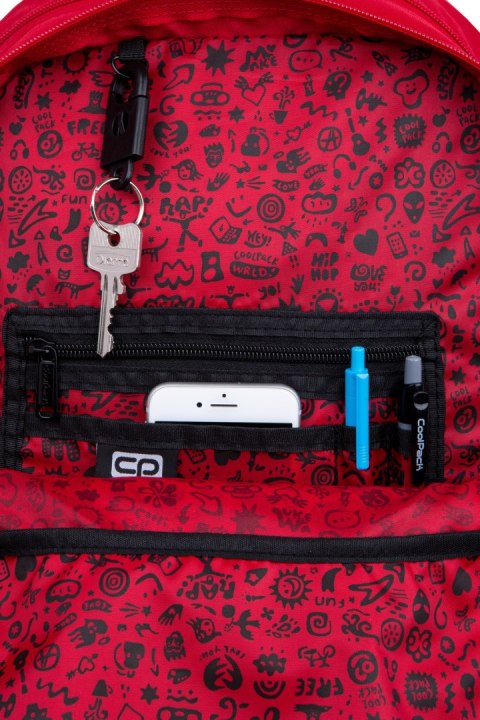COOLPACK - RIDER - PLECAK MŁODZIEŻOWY - RPET RED COOLPACK - RIDER - PLECAK MŁODZIEŻOWY - RPET RED