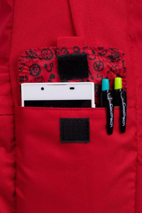 COOLPACK - SONIC - PLECAK MŁODZIEŻOWY - RPET RED COOLPACK - SONIC - PLECAK MŁODZIEŻOWY - RPET RED
