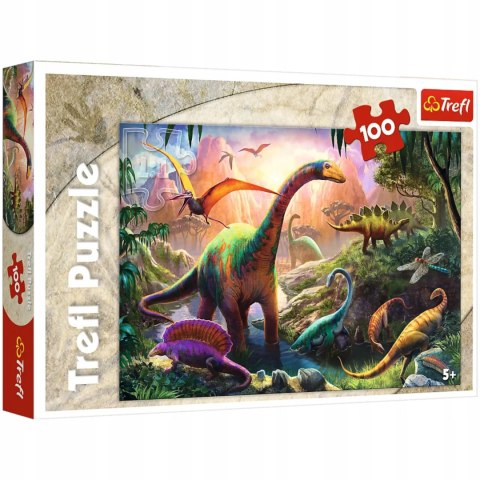 Puzzle dinozaury 100 elementów Świat dinozaurów Trefl 16277 Puzzle dinozaury 100 elementów Świat dinozaurów Trefl 16277