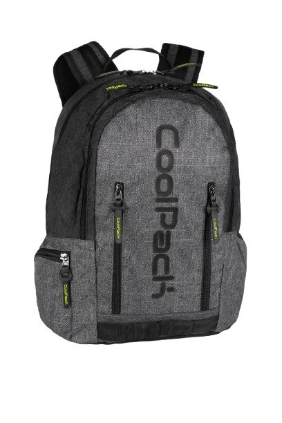 COOLPACK - IMPACT - PLECAK MŁODZIEŻOWY - BLACK GREY COOLPACK - IMPACT - PLECAK MŁODZIEŻOWY - BLACK GREY