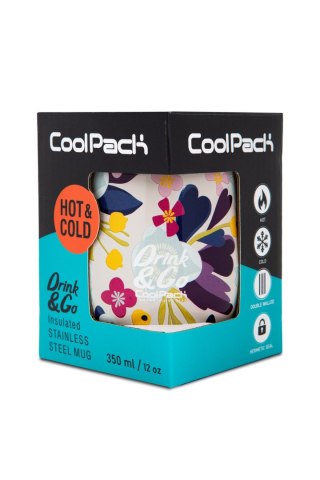 COOLPACK - COFFEE MUG - KUBEK TERMICZNY - 355 ml - FLOWER ME