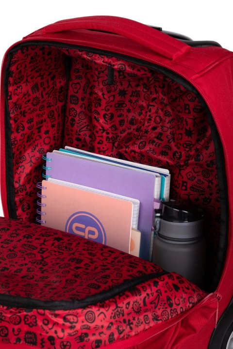 COOLPACK - COMPACT - PLECAK MŁODZIEŻOWY NA KÓŁKACH - RPET RED COOLPACK - COMPACT - PLECAK MŁODZIEŻOWY NA KÓŁKACH - RPET RED