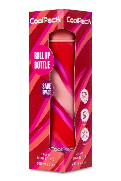 COOLPACK - PUMP - BIDON SILIKONOWY - 600 ml - GIRLS PINK COOLPACK - PUMP - BIDON SILIKONOWY - 600 ml - GIRLS PINK