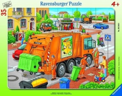 Puzzle w ramce 35 Śmieciarka Puzzle w ramce 35 Śmieciarka