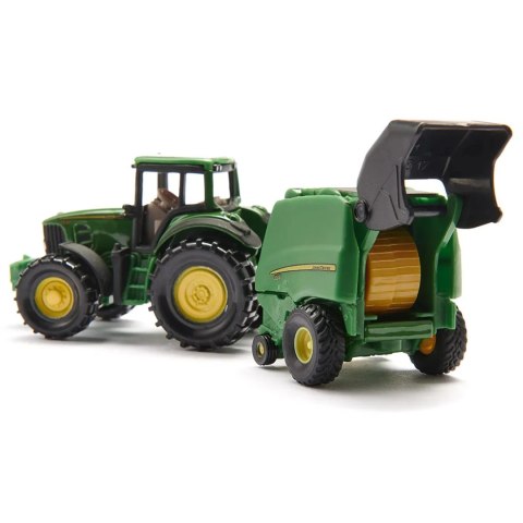 Siku Farmer Traktor z John Deere z prasą metal model S1665 Siku Farmer Traktor z John Deere z prasą metal model S1665