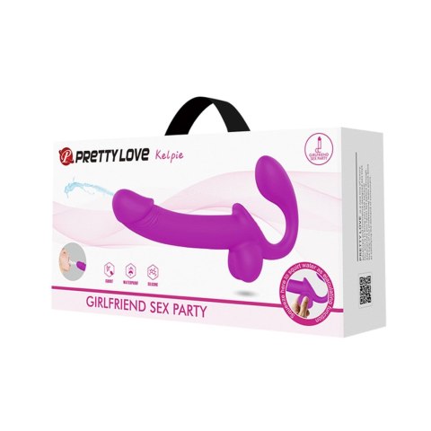 Strap-On bez uprzęży napełniane jądra stymulacja