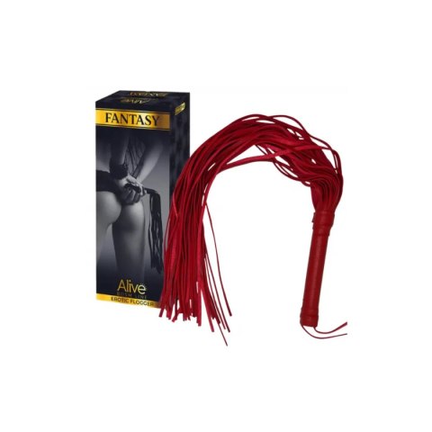 Alive pejcz Fantasy Flogger Long Leather Red Alive pejcz Fantasy Flogger Long Leather Red