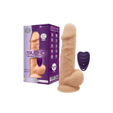 Silexd Wibrator z Pilotem 21,5 cm Vibration + LRS Flesh Silexd Wibrator z Pilotem 21,5 cm Vibration + LRS Flesh