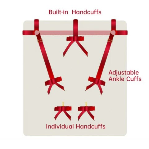 Upko pasy do łózka Bowknot Bed Restraint Straps
