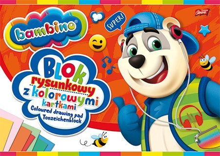 Blok rysunkowy z kolorowymi kartkami A4 16 kartek okładka kredowana 80 g/m2 ZWIERZAKI UCZNIAKI Blok rysunkowy z kolorowymi kartkami A4 16 kartek okładka kredowana 80 g/m2 ZWIERZAKI UCZNIAKI