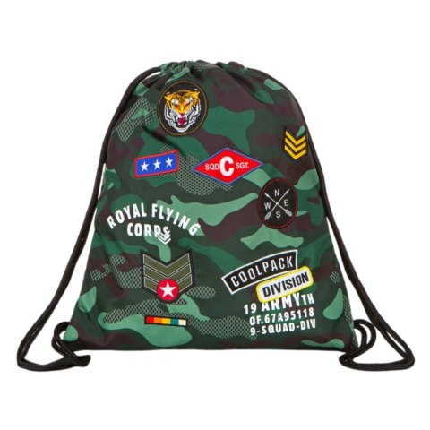 COOLPACK - SPRINT - WOREK SPORTOWY - CAMO GREEN (BADGES) * COOLPACK - SPRINT - WOREK SPORTOWY - CAMO GREEN (BADGES) *