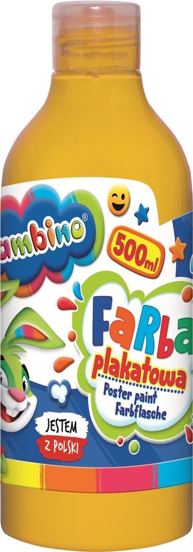 Farba plakatowa w butelce żółta 500 ml ZWIERZAKI UCZNIAKI Farba plakatowa w butelce żółta 500 ml ZWIERZAKI UCZNIAKI