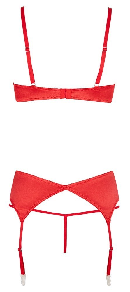 Shelf Bra Set red 75B/S